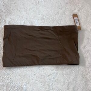 SKIMS Fits Everybody Bandeau Bra Oxide Brown Strapless Tube Top XXS BR-BND-2026
